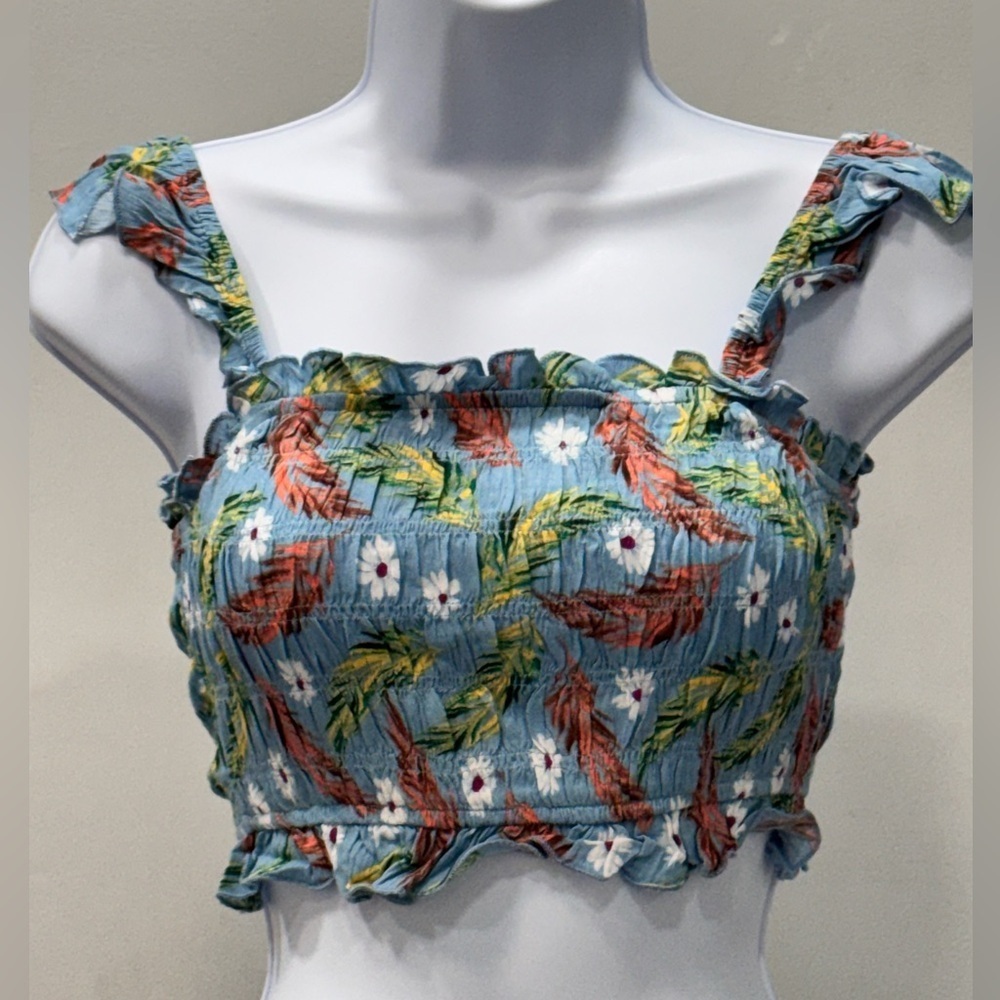 Illa Illa Floral Two Piece Set Size Small Boho Crop Top Skirt NWOT - Picture 4 of 12